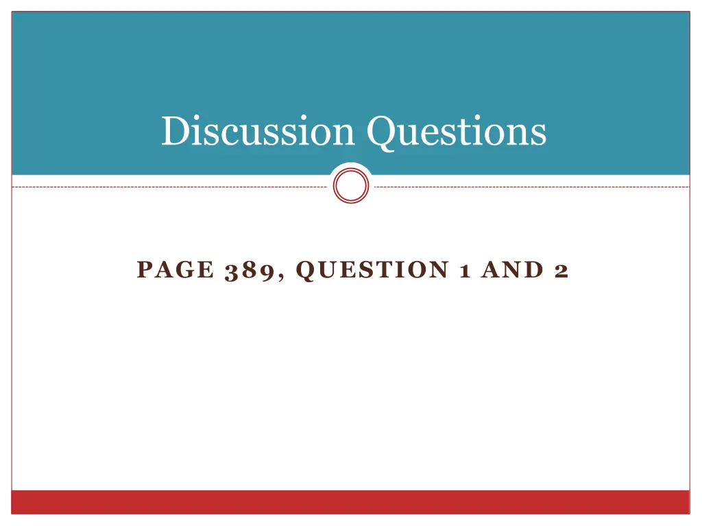 discussion questions