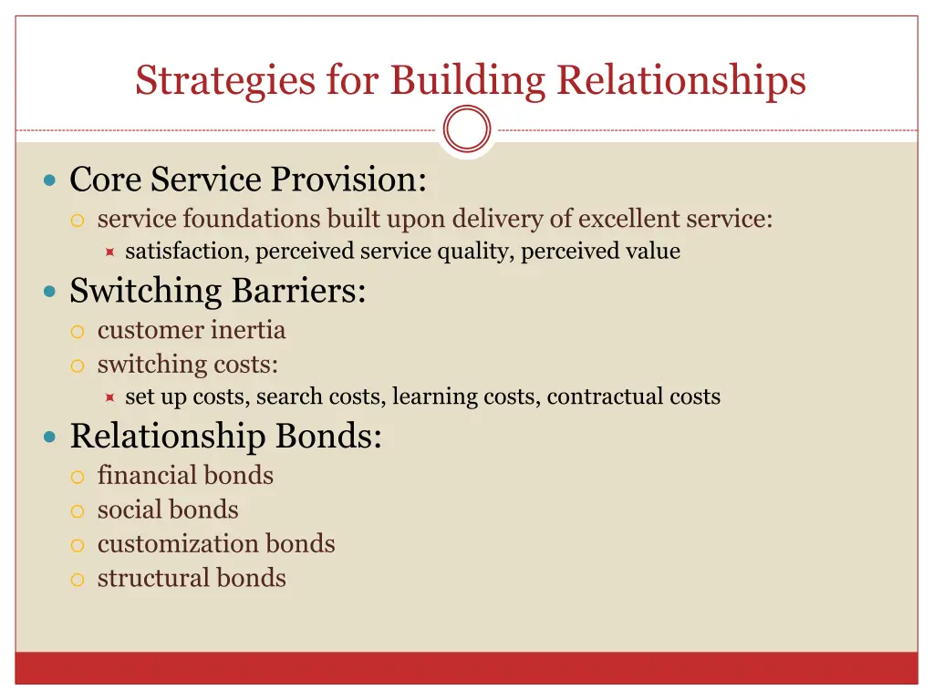 strategies for building relationships