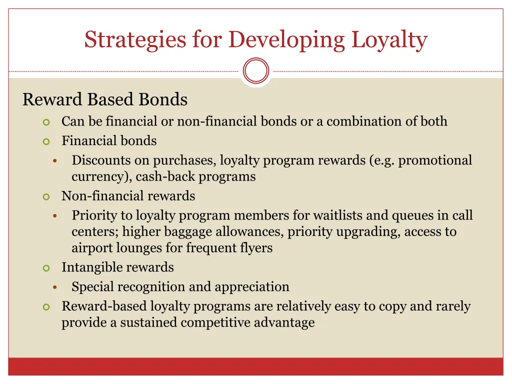 strategies for developing loyalty 1