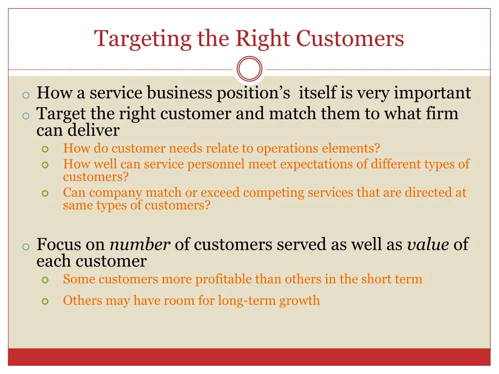 targeting the right customers