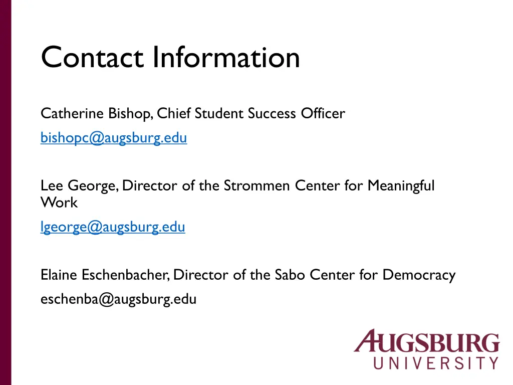 contact information