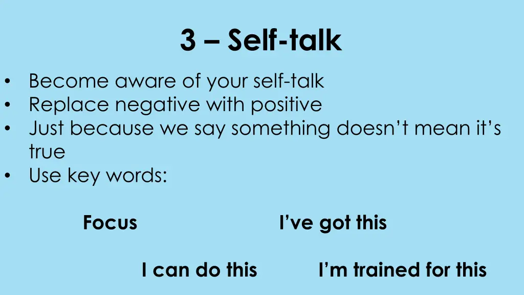 3 self talk