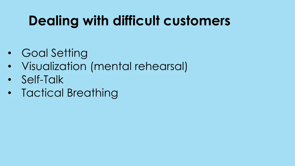 dealing with difficult customers