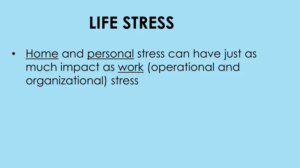 life stress