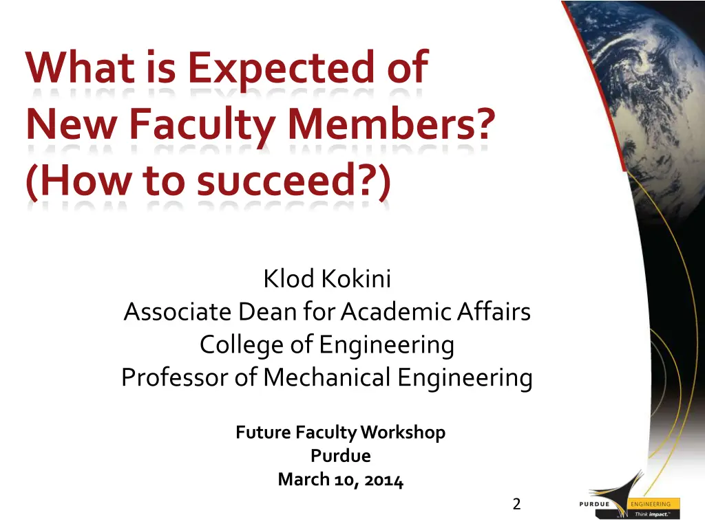 what is expected of new faculty members 1