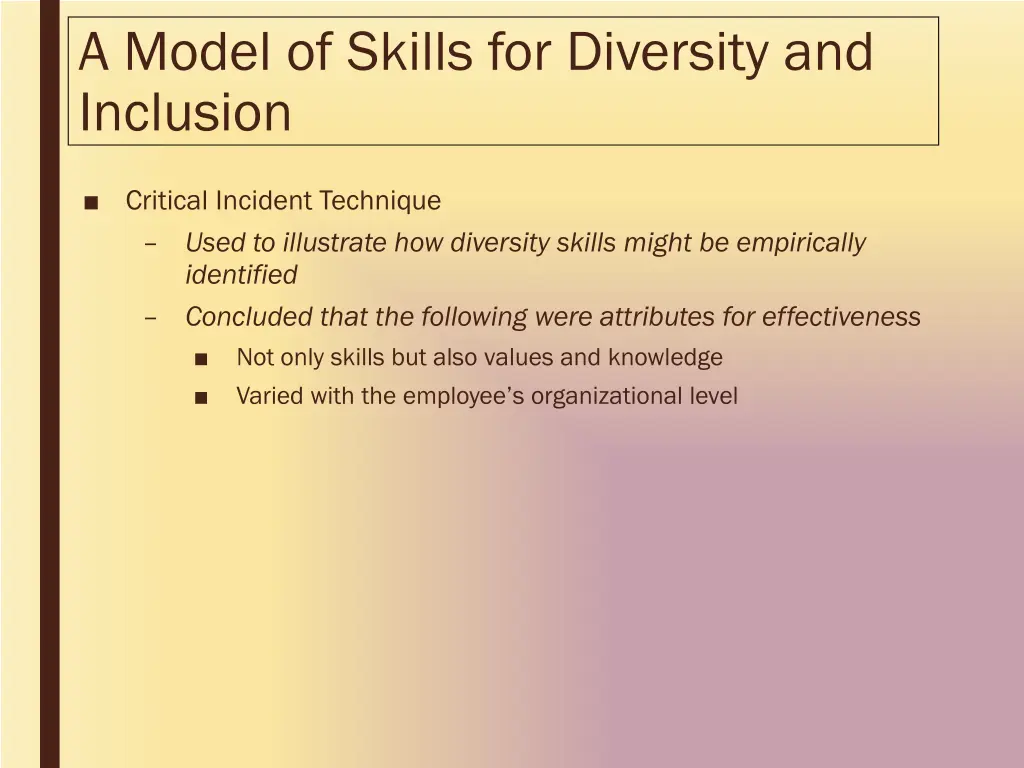 a model of skills for diversity and inclusion