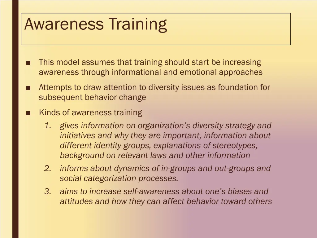 awareness training