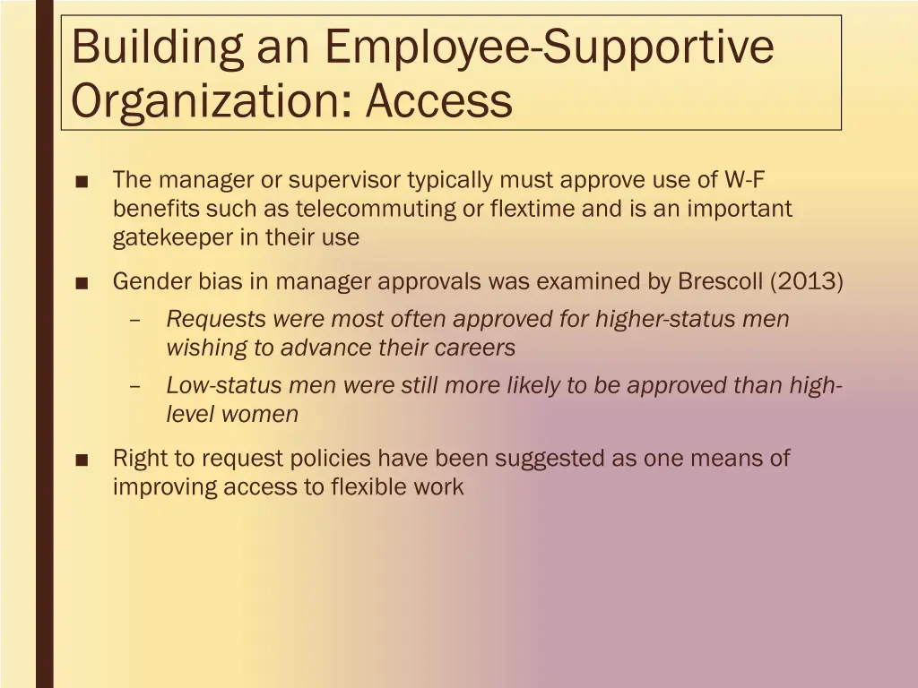 building an employee supportive organization 1