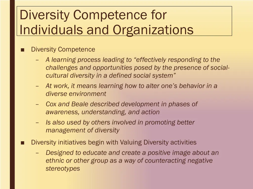diversity competence for individuals