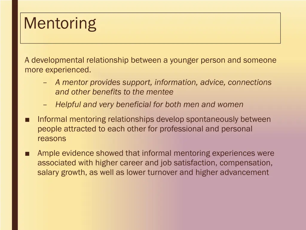 mentoring