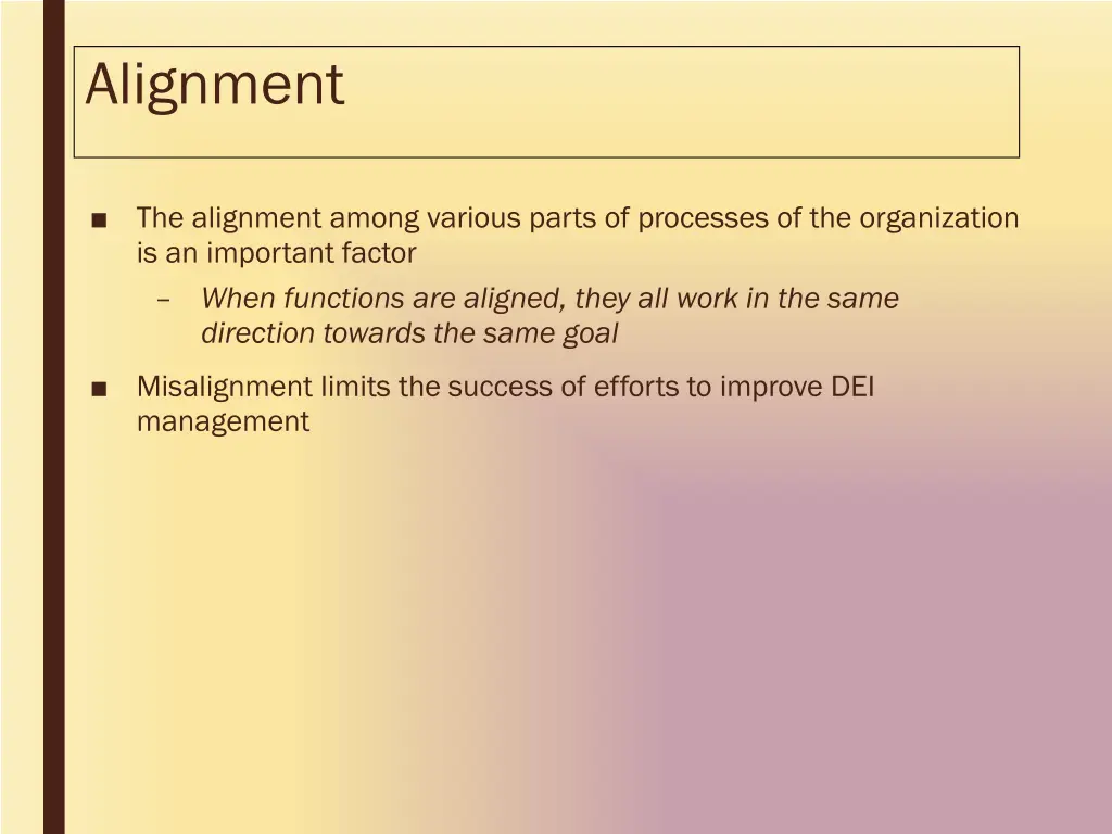 alignment
