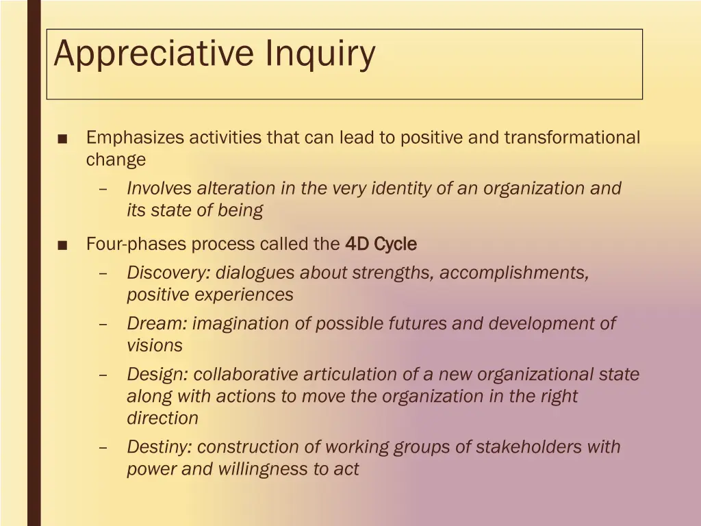 appreciative inquiry