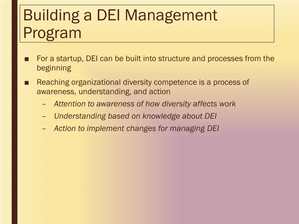 building a dei management program