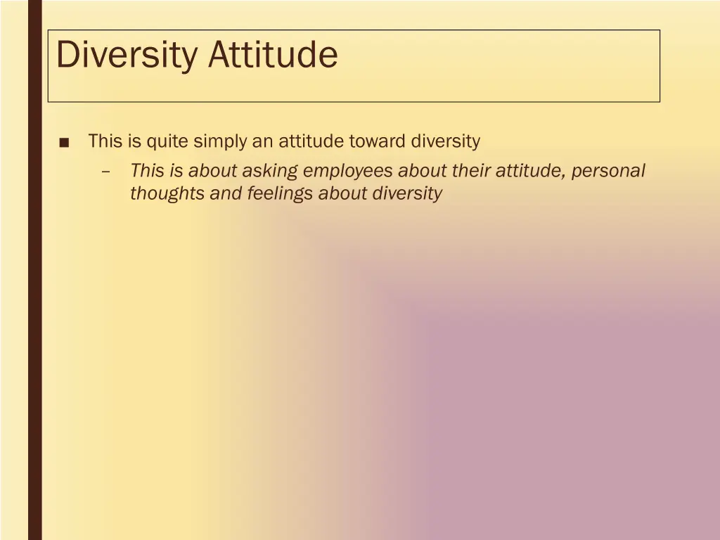 diversity attitude