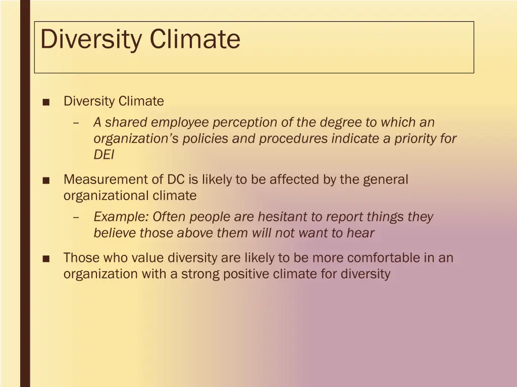 diversity climate