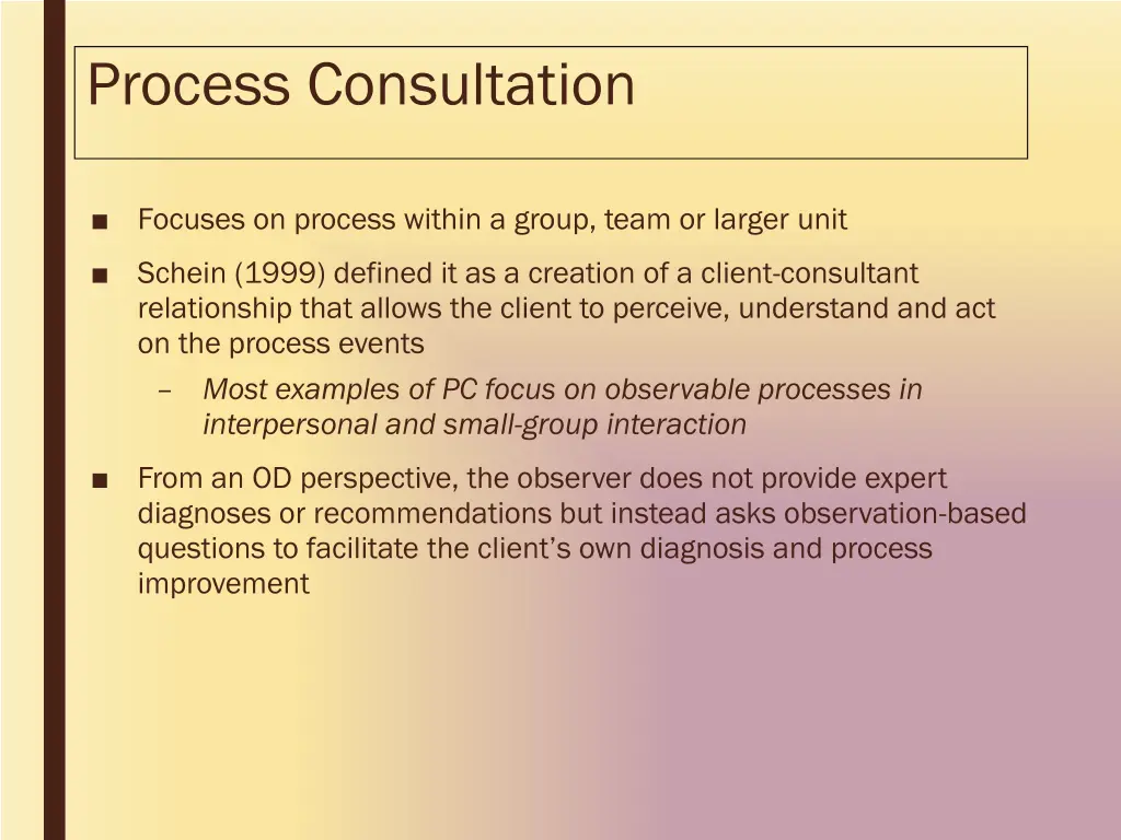 process consultation