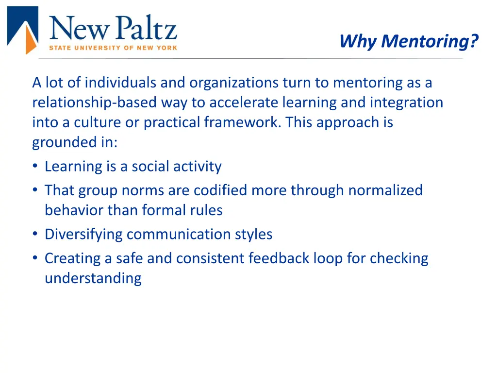 why mentoring