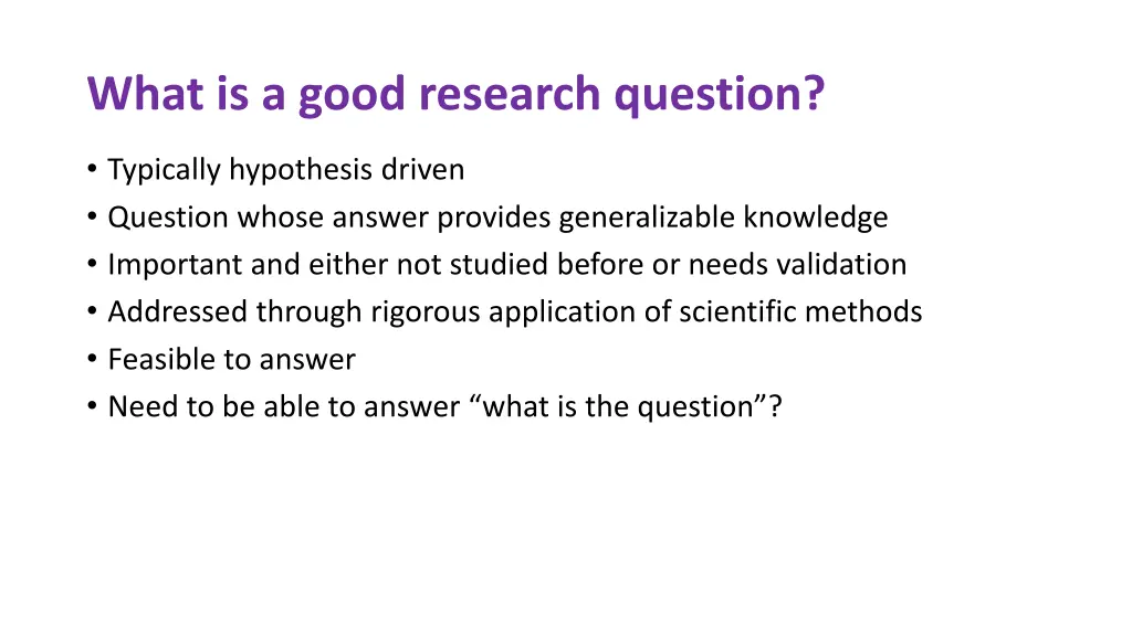 what is a good research question