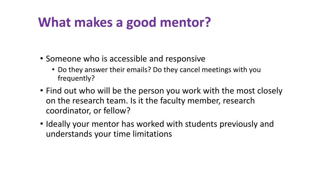 what makes a good mentor