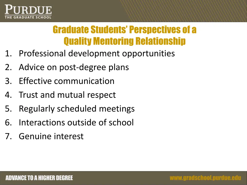 graduate students perspectives of a quality