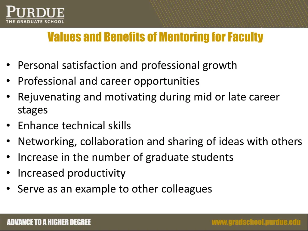 values and benefits of mentoring for faculty