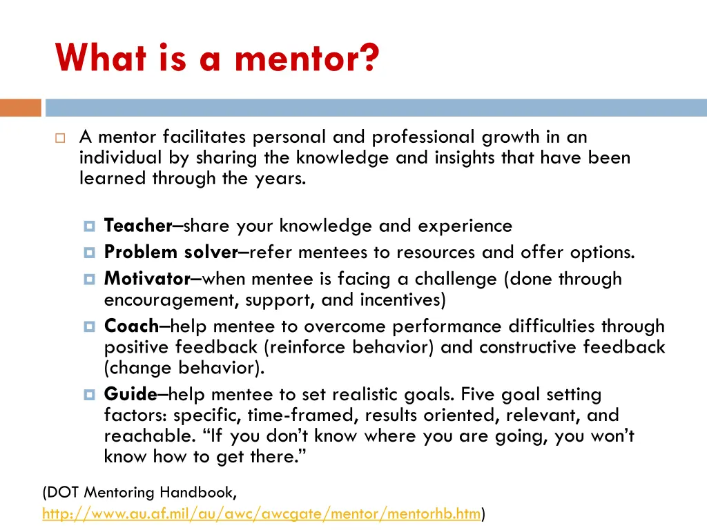 what is a mentor 1