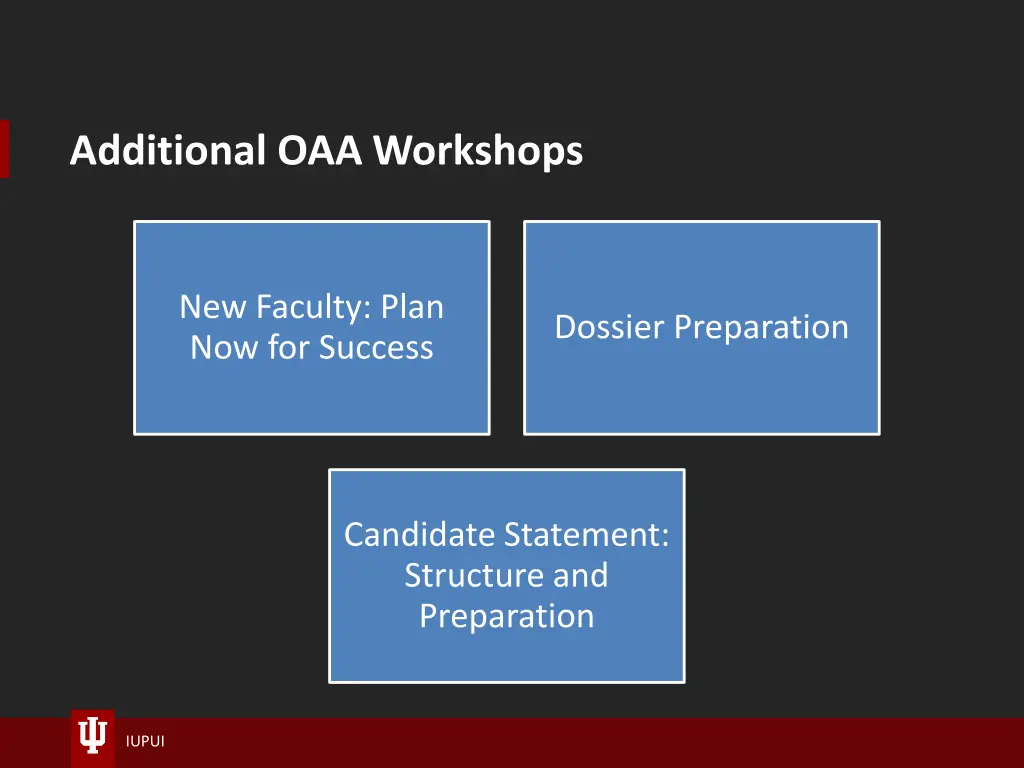 additional oaa workshops
