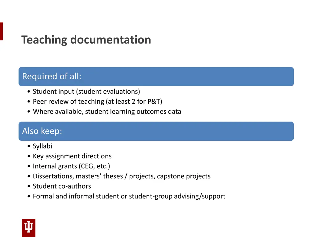 teaching documentation