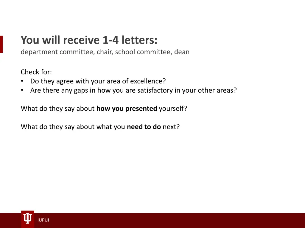 you will receive 1 4 letters department committee