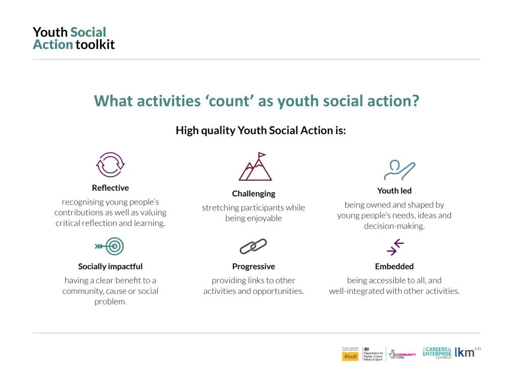 what activities count as youth social action