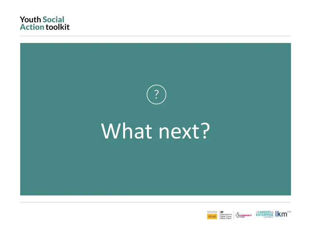 what next
