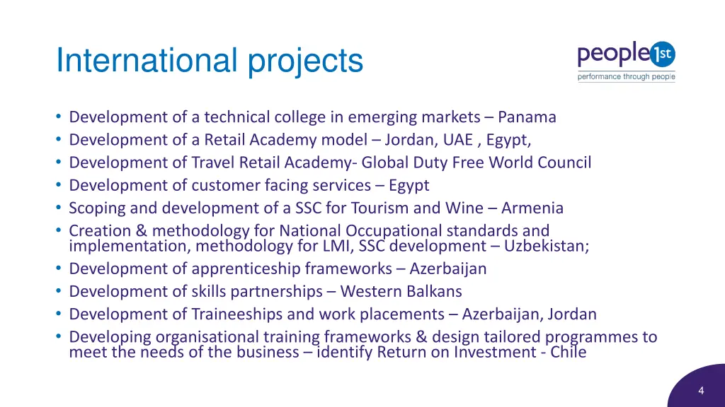 international projects