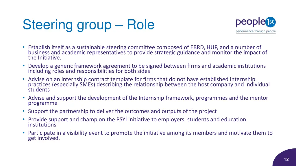 steering group role