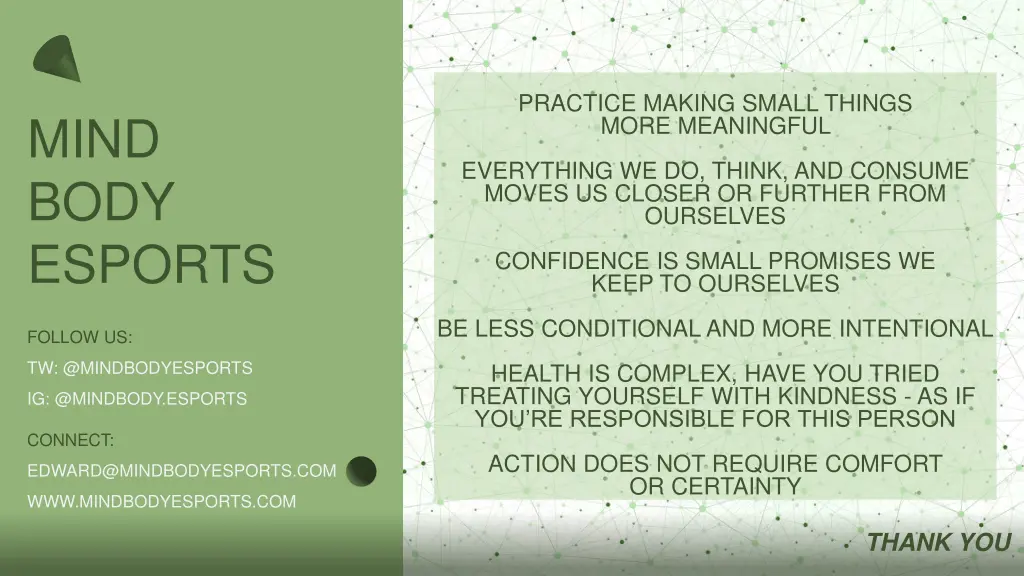 practice making small things more meaningful