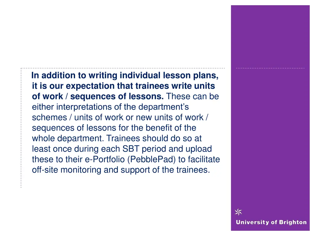 in addition to writing individual lesson plans