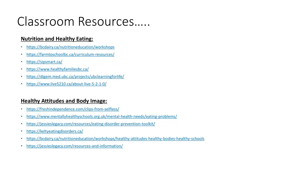 classroom resources