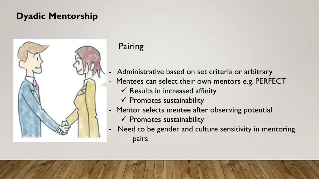 dyadic mentorship
