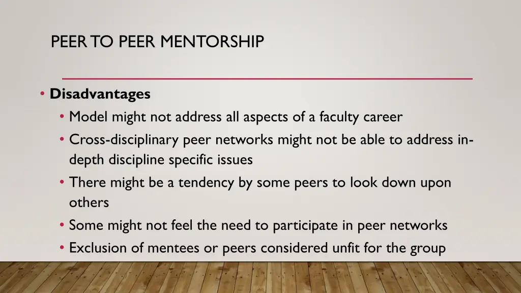peer to peer mentorship 2