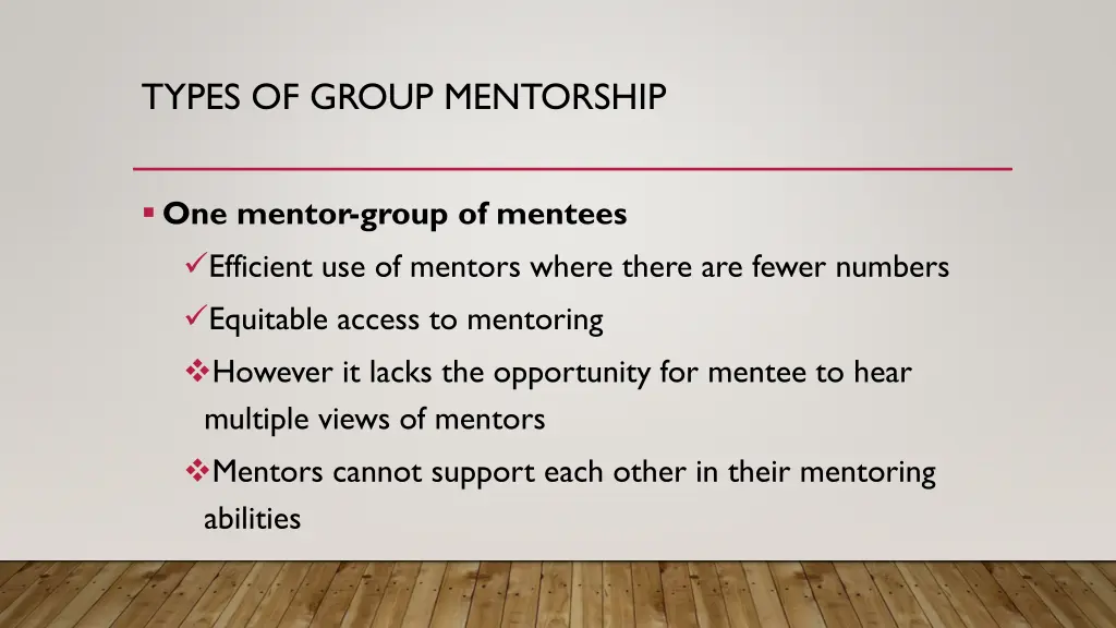 types of group mentorship 1