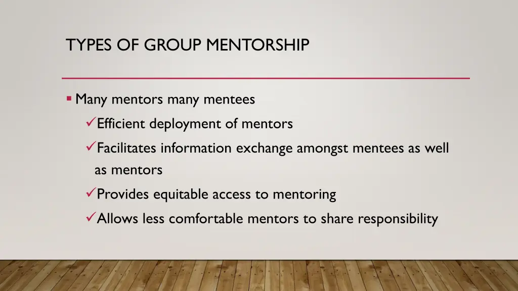 types of group mentorship 2