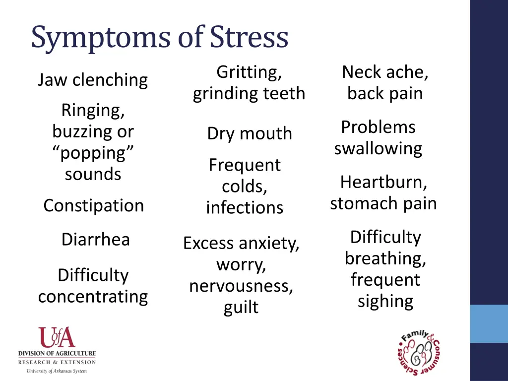 symptoms of stress