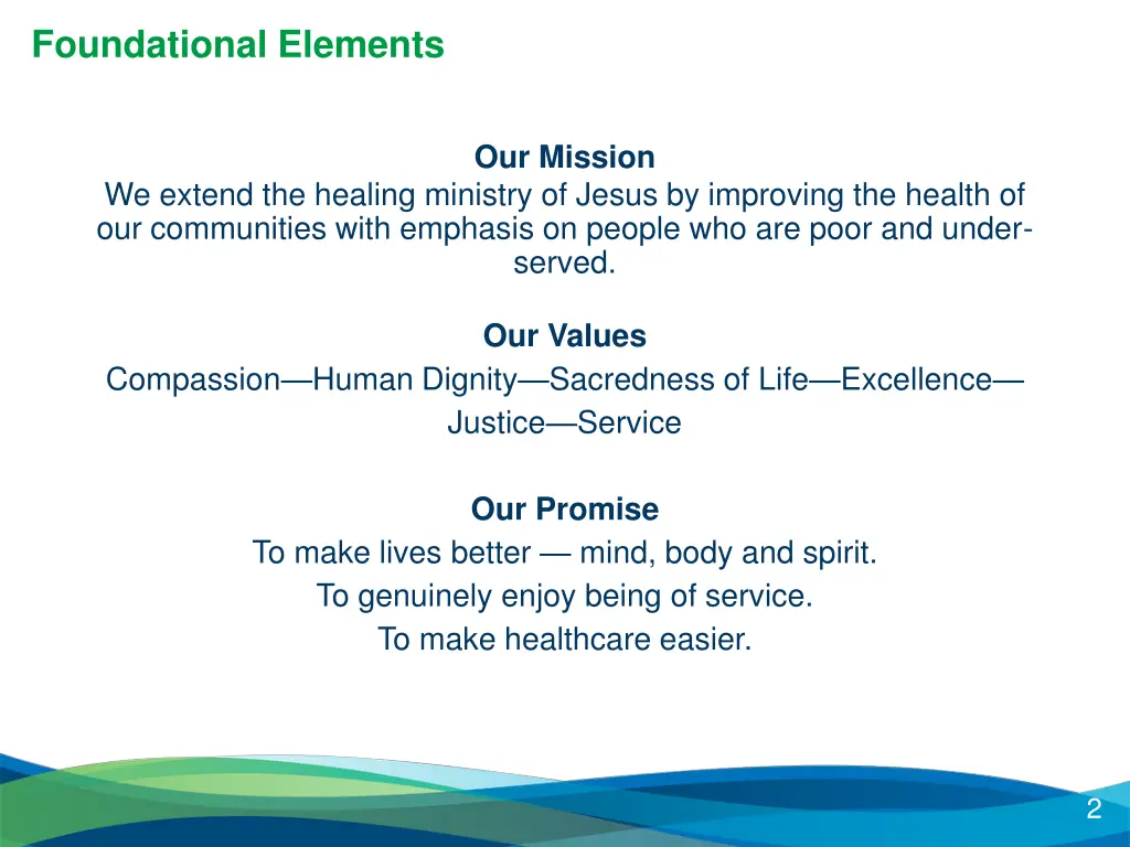 foundational elements