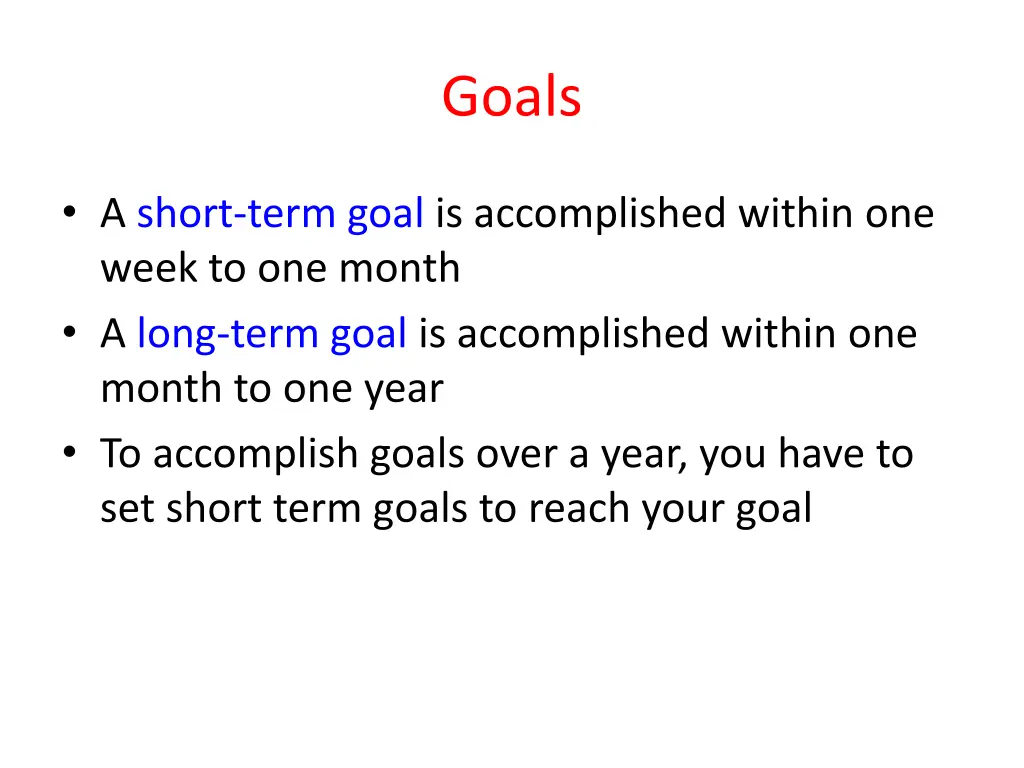 goals