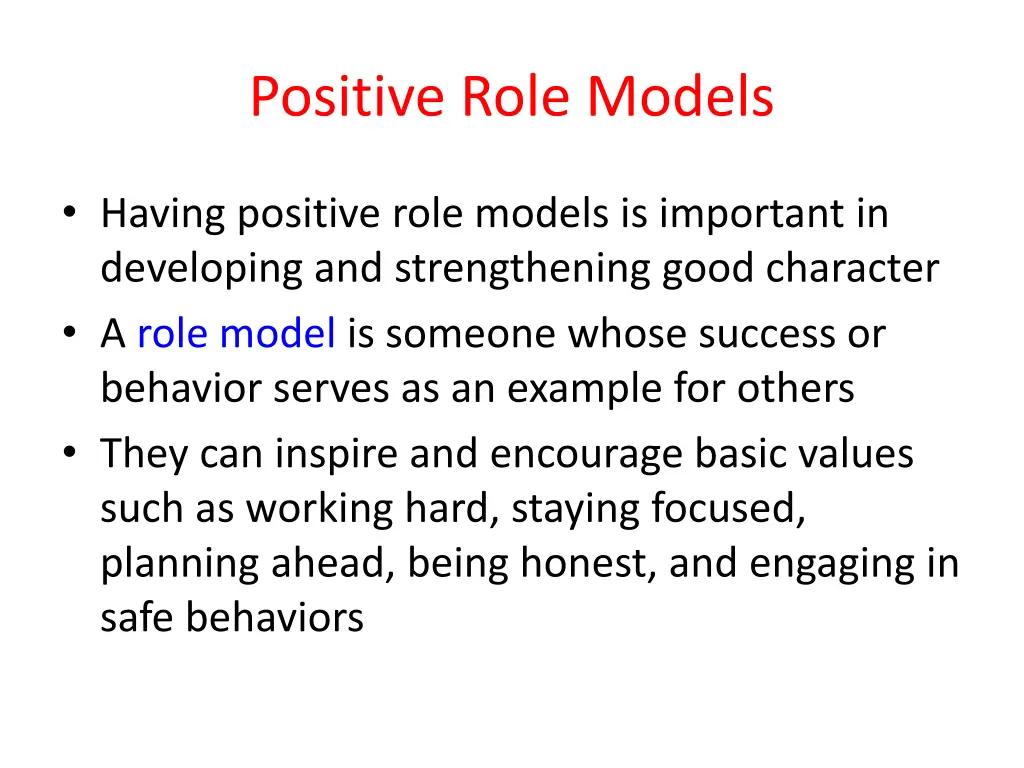 positive role models