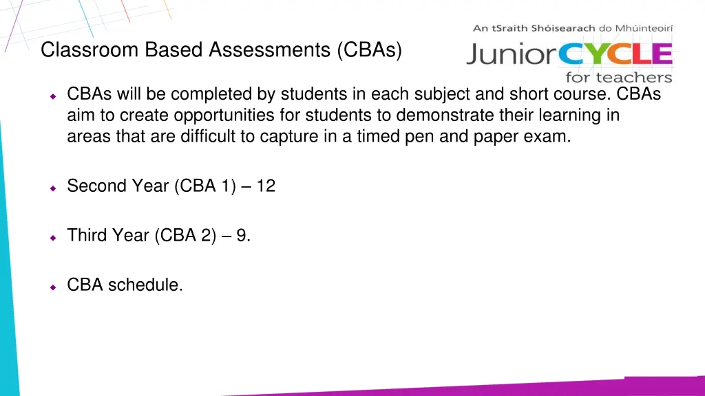 classroom based assessments cbas