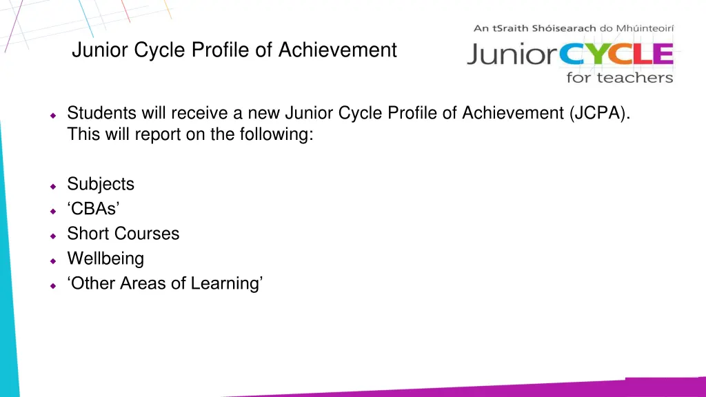 junior cycle profile of achievement
