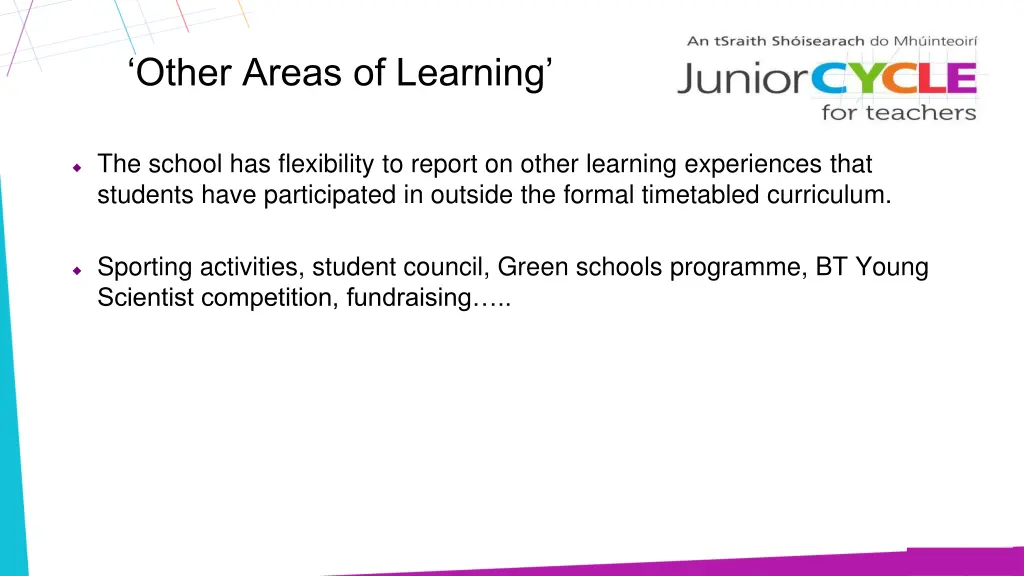 other areas of learning