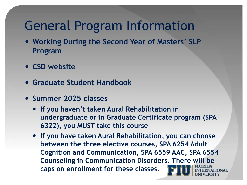 general program information