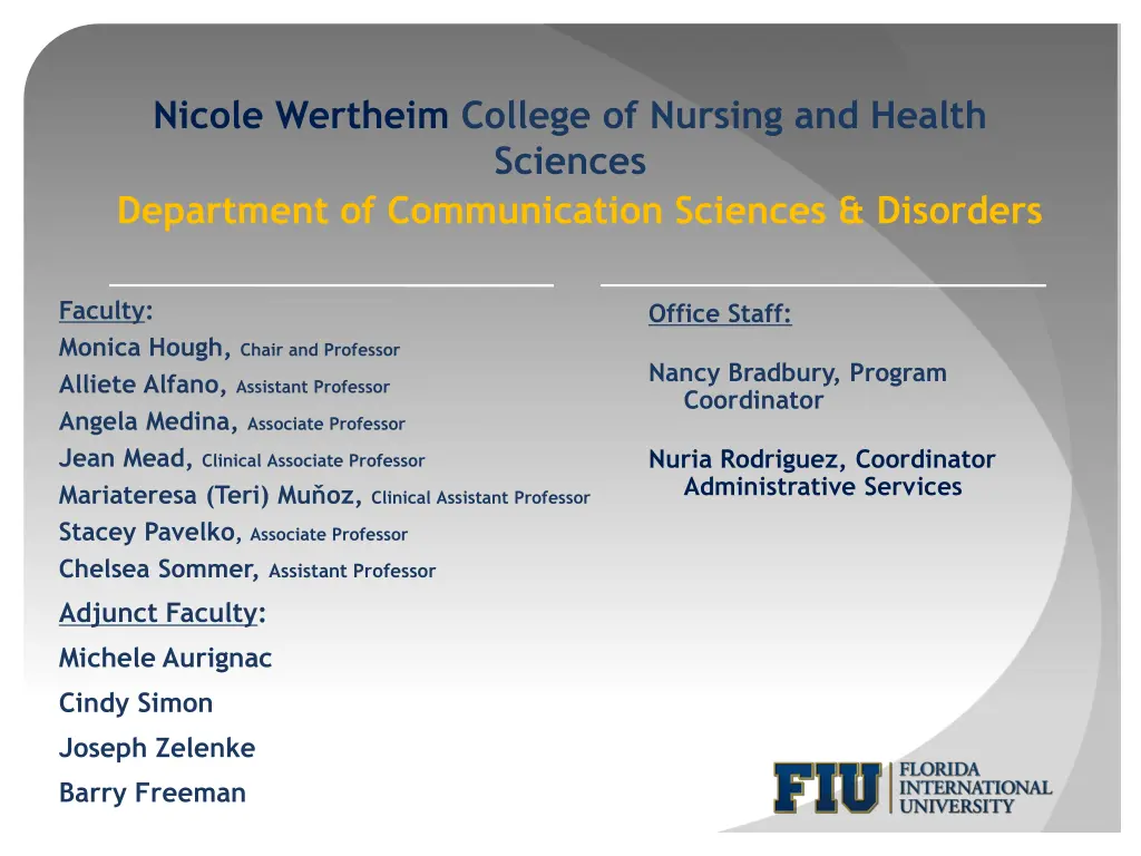 nicole wertheim college of nursing and health