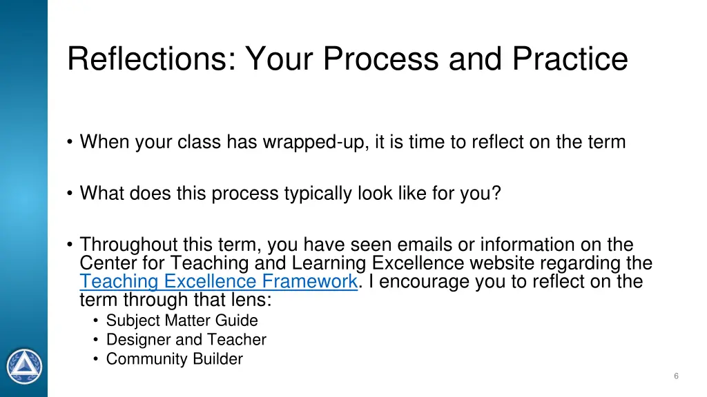reflections your process and practice